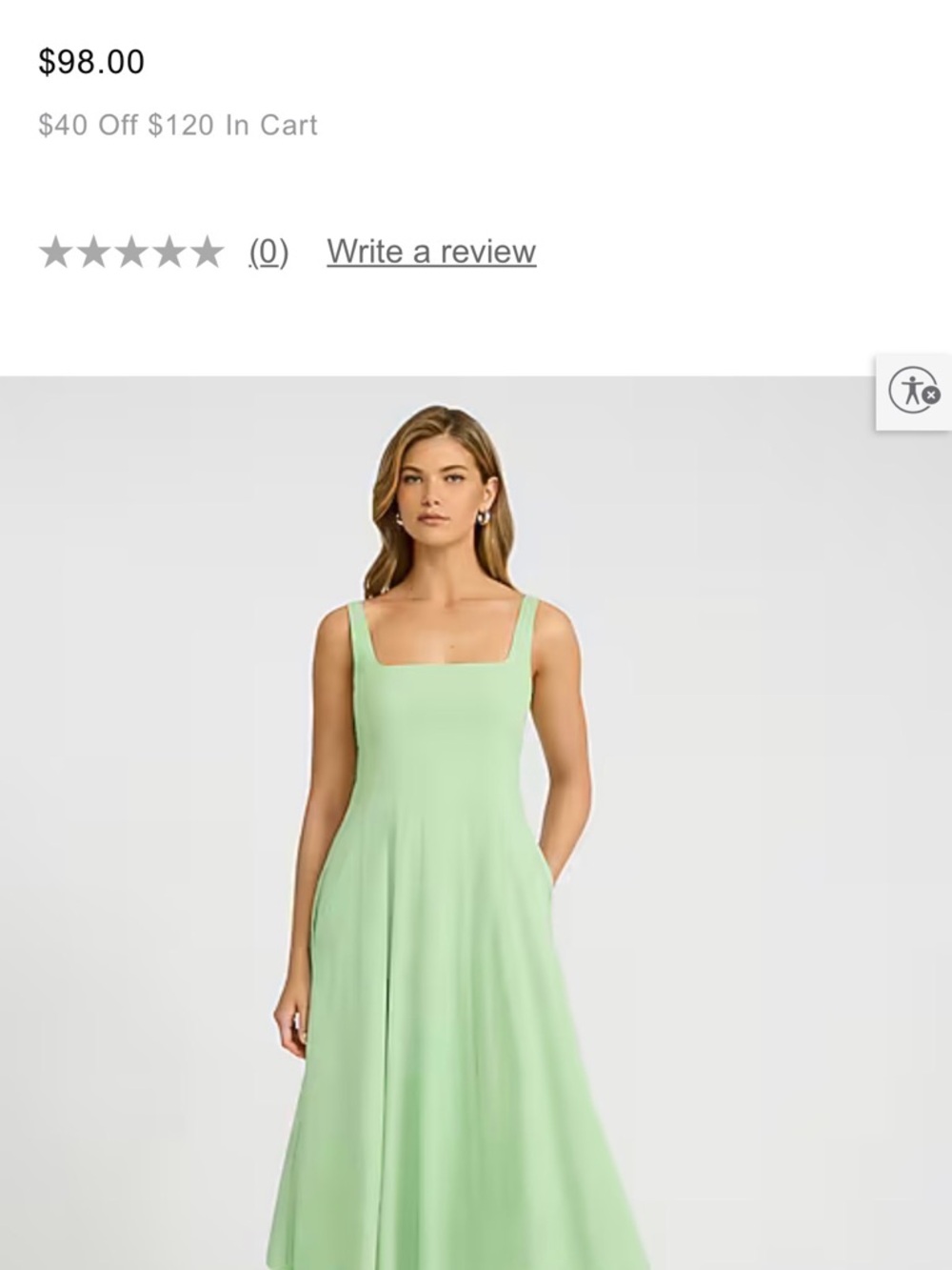 Express Mint Square-Neck Maxi Dress